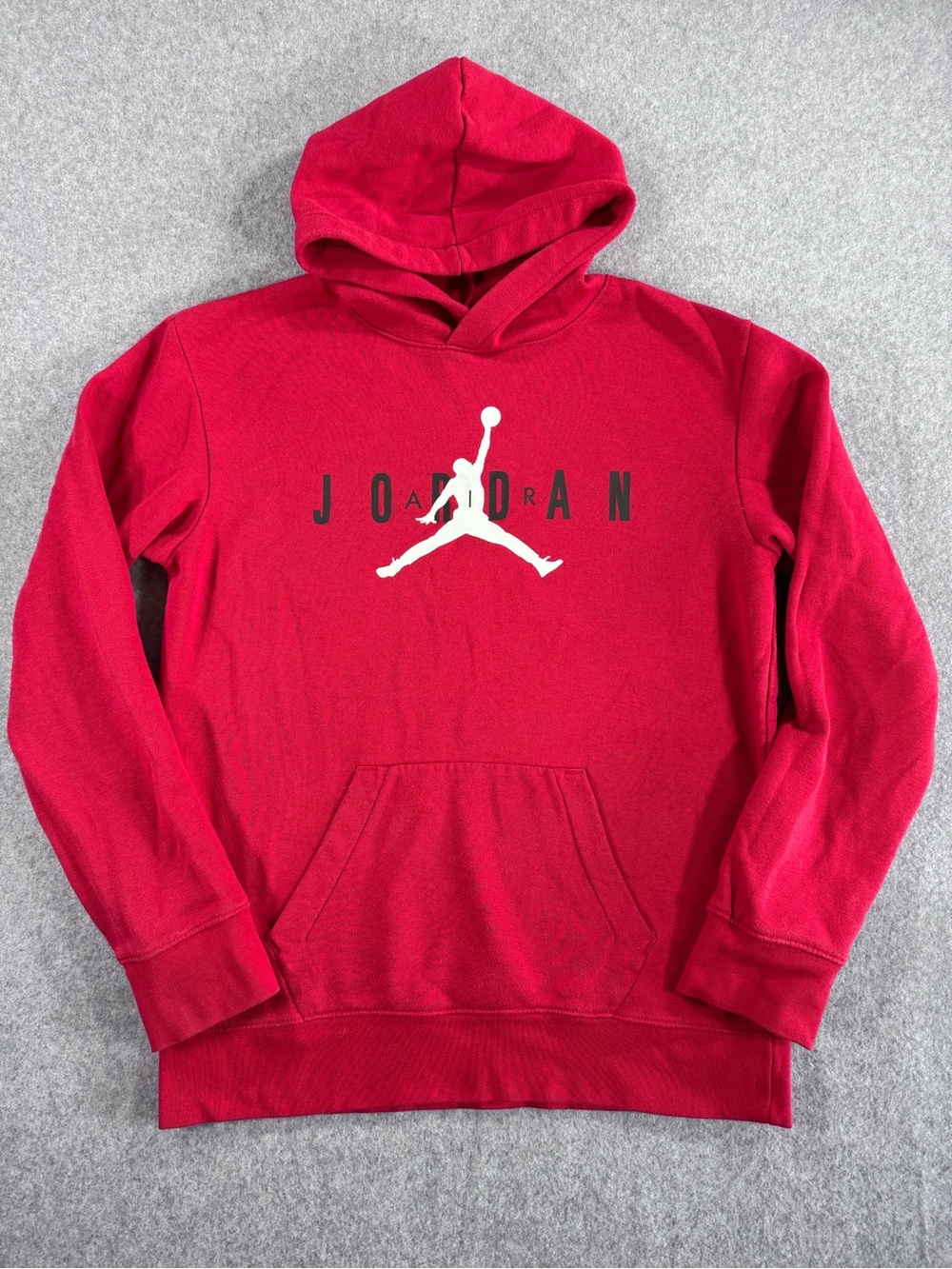 Jordan Red Hoodie with White Jumpman Logo